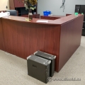 Mahogany L Suite Reception Desk with Transaction Counter
